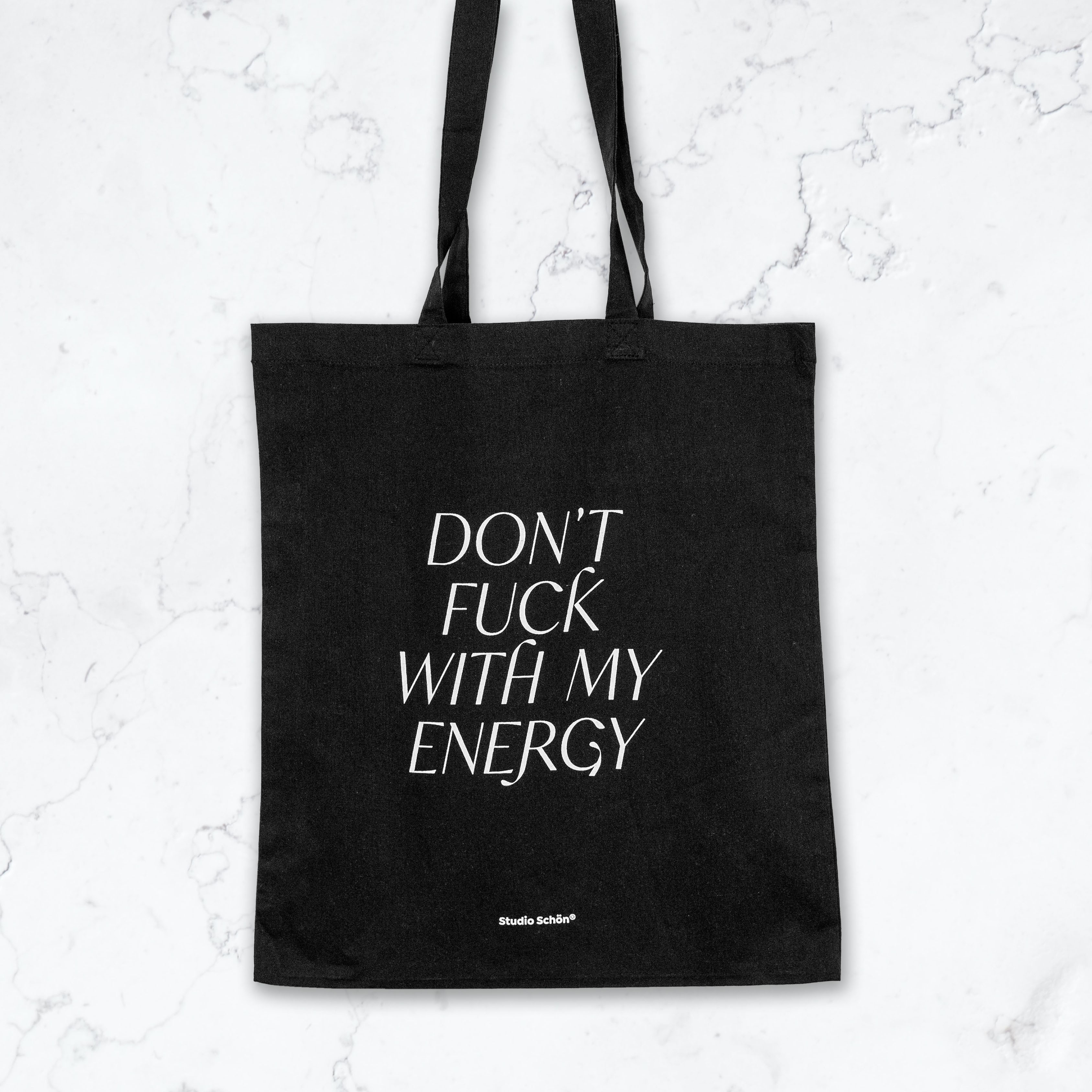 Baumwolltasche Don T Fuck With My Energy Schwarz Studio Sch N Accessoires Selekkt