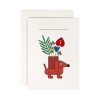 redfries dachshund vase – Klappkarte DIN A6 mit Umschlag, 3 Stück