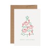 redfries birdtree – Letterpress-Klappkarte DIN A6 mit Umschlag, 3 Stück, Weihnachten