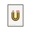 redfries happy pencil – Kunstdruck DIN A3
