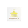 Stadtliebe® | 3D-Holzbild "Brandenburger Tor" veredelt mit CNC-Fräsung Gelb Ohne