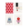 redfries set lovebirds – 4 Klappkarten DIN A6
