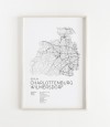 Karte BERLIN Charlottenburg Wilmersdorf als Poster im skandinavischen Stil von Skanemarie