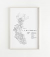 Karte BERLIN Lichtenberg als Print im skandinavischen Stil von Skanemarie