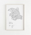 Karte BERLIN MITTE als Print von Skanemarie