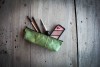 Federmappe / Etui / Kulturtasche aus Blättern in grün BY COPALA