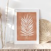 Paperlandscape | Kunstdruck | Palmblatt Terrakotta | abstrakt | Blatt | Pflanzen | verschiedene Größen