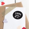 Kleine Papeterie // I love you // Sticker // Handlettering
