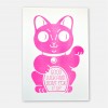  Riso-Poster Lucky Cat – Brunhilda 