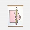 Riso-Poster Espresso Stift & Magnetischer Aufhänger – Brunhilda
