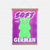 Riso-Poster Soft But German & Magnetischer Aufhänger – Brunhilda