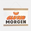 Riso-Poster Gluten Morgen & Magnetischer Aufhänger – Brunhilda