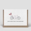 Klappkarte - Hochzeitskarte - Fahrrad zur Hochzeit - Nr. 263 - Naturbedacht