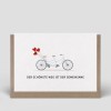 Klappkarte - Hochzeitskarte - Fahrrad zur Hochzeit - Nr. 263 - Naturbedacht