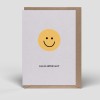 Klappkarte - Alles wird gut Karte - Smiley - Nr. 280 - Naturbedacht