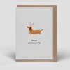 Klappkarte - Weihnachten - Dackel - Nr. 295 - Naturbedacht