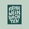 Frohe Weihnachten Grün / Postkarte A6 / Svea Hansohn Illustration