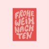 Frohe Weihnachten Rot / Postkarte A6 / Svea Hansohn Illustration