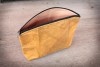 Kosmetiktasche aus Blattleder | Kulturbeutel Damen | nachhaltige Kulturtasche Herren | Schminktasche | ausgefallenes Hochzeitsgeschenk in gelb BY COPALA