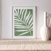 Paperlandscape | Kunstdruck | Palmblatt grün | abstrakt | Blatt | Pflanzen | verschiedene Größen