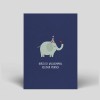 Postkarte - Elefant zur Geburt - Nr. 90 - Naturbedacht