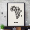 Buchstabenort Africa Stadtteile-Poster Typografie Siebdruck