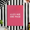 vonSUSI Fine Art Poster "Phase" in rosa, Din A4-A1