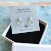 Aquamarin-Ohrstecker mit Kreis • Feines Pastellblau & minimalistisches Handmade-Design • Sterling Silber / Gold Filled • Gelassenheit & Mut