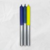DIP DYE KERZEN . Arctic Flash . 3er Set . MINGMING