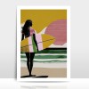 Amy & Kurt Berlin Artprint "Surf Lady"