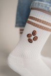 Coffee Beans | Bestickte Bio Baumwoll Socken | Fashion Drinks