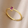 Anoa Ring Zirkona Pink Grün Gold Kleiner Stein