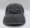 hi. don't be racist. thanks - Unisex Dad Cap in Vintage Black & Grey - arrel