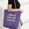 FCKAFDÉ Premium Tote Bag - Lila & Cream