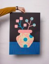 Martin Krusche - »Blumenvase mit Ornament«, 50x70cm