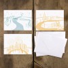 Bow & Hummingbird Grußkarten Buchstaben-Winterlandschaften
