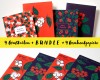BUNDLE // 4 edle Weihnachtskarten mit passendem Geschenkpapier // Papaya paper products