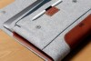 Laptop / MacBook Pro / iPad Pro Folio Case, Laptoptasche "Corriedale"
100% Merino Wollfilz (Mulesing-frei), Pflanzlich gegerbtes Leder