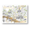 Martina Olonschek | Stadtkarte Straßenkarte Postkarte Hamburg mit Goldfolie | 4er-Set