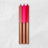 DIP DYE KERZEN . Copper Hot & Spicy . 3er Set . MINGMING
