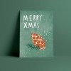 Designfräulein // Weihnachtskarte // Merry Xmas grün