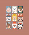 Designfräulein // Weihnachtskarten »Funny Faces Nussknackerbande« // Postkartenset // 9er-Set