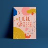 Designfräulein // Postkarte // Liebe Grüße