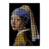 dot on Pixelart · Kleben nach Zahlen · Set mit Klebepunkten · Vermeer 50x70 cm