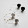 nahili CREOLEN "simple" Ohrringe  Marble Dots Naturstein Marmor Howlith 