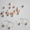 nahili CREOLEN "simple Perl" silberne oder goldene Ohrringe mit echter Süßwasserperle - Perlmutt rosé oder crémeweiß