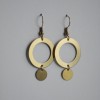 nahili OHRRINGE aus Messing "circleway" altgold Ohrschmuck 