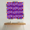 Jahresplaner 2025 Karo rotblau / kilim
