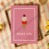 vonSUSI Fine Art Poster mit Eis "Dolce Vita" in pink, Din A4-A1