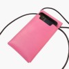 EINFACHDESIGN Handytasche Pink mit verstellbarem Riemen aus pflanzlich gegerbtem Leder mit Kartenfach